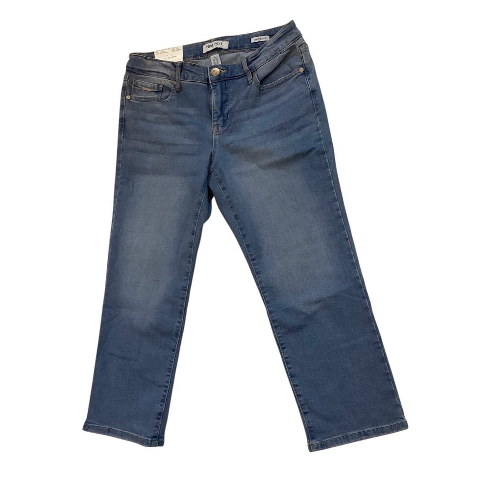Nine West Chrystie Mid-Rise Stretch Denim Capri Jeans – Medium Wash size 4 - Picture 3 of 6